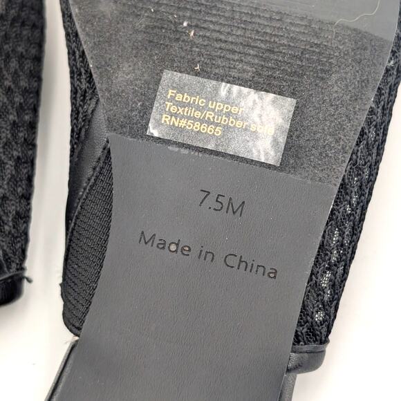 Abound Francis Heeled Slide Sandal Women's Knit Mesh Black Size US7.5M EU38 - Picture 9 of 11